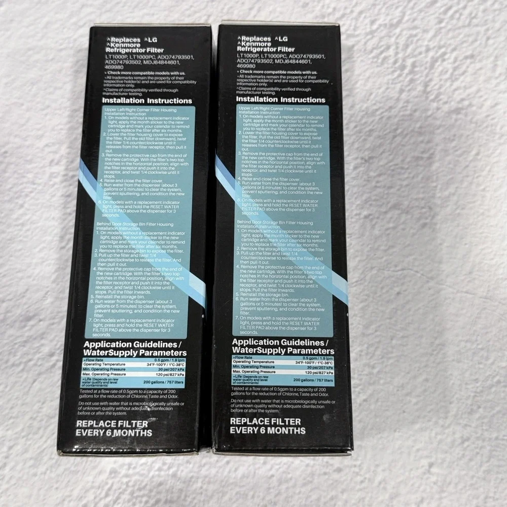 IcePure Plus RWF4700B Refrigerator Water Filters Set of 2 New In Box‎